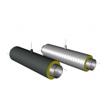 Элементы трубопроводов ППУ ПЭ с выводом кабеля тип 1 09Г2С 32х3,5х125х2,5х44х1000 мм ГОСТ 8732-78