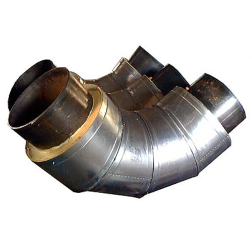 Отвод стальной ППУ ОЦ тип 2 60° Ст3сп 26,8х2,5х125х0,55х48,55 мм ГОСТ 3262-75