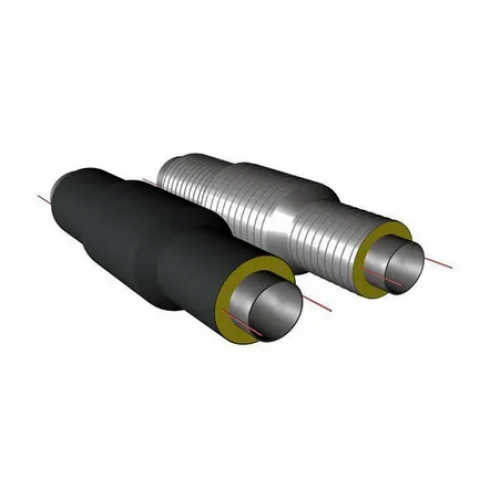 Сильфонный компенсатор двухсекционный ППУ ПЭ тип 1 1,6 МПа 09Г2С 12Х18Н10Т 32х3х50 мм ГОСТ 8732-78