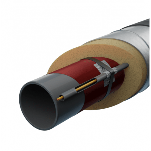 Труба в ППУ изоляции с греющим кабелем в полиэтиленовой оболочке тип 1 Ст3сп Ду20 26,8х3,2 мм ГОСТ 3262-75